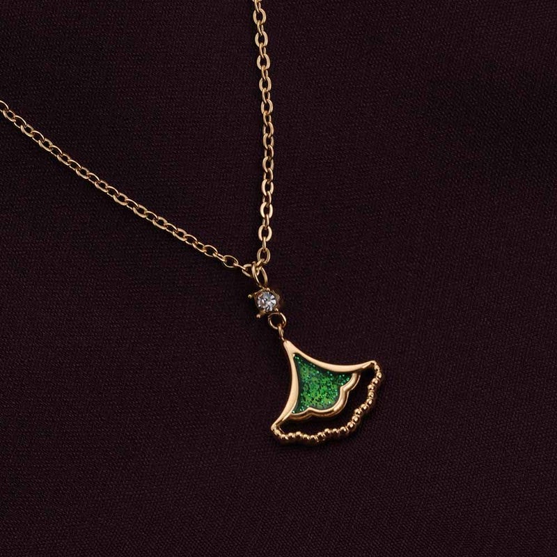 PALMONAS Ginkgo Leaf Pendant for Women - Waterproof & Anti-Tarnish - Image 2